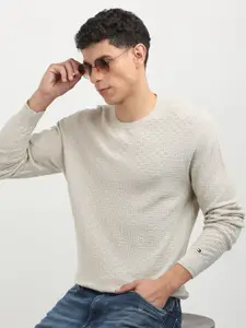 Tommy Hilfiger Men Solid Round Neck Pullover Sweater