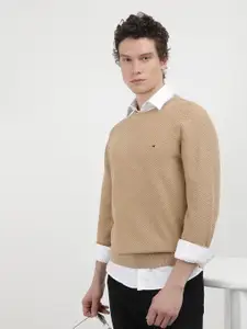 Tommy Hilfiger Men Solid Round Neck Pullover Sweater