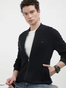 Tommy Hilfiger Men Solid Round Neck Cardigan Sweater