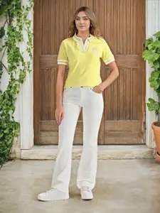 U.S. Polo Assn. Women Mid-Rise Bootcut Stretchable Jeans