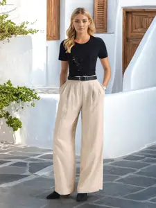 U.S. Polo Assn. Women Typography Pure Cotton Round Neck T-shirt