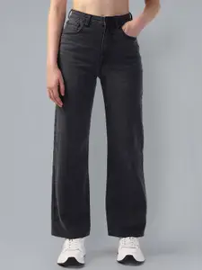 Flying Machine Women Wide Leg High-Rise Stretchable Jeans