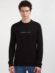 Tommy Hilfiger Men Solid Round Neck Pullover Sweater