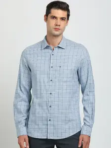 Turtle Men Checked Spread Collar Casual Shirt