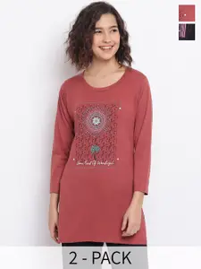 Duchess Pack Of 2 Printed Lounge Tshirts