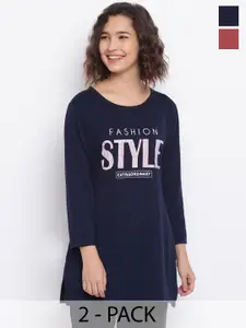 Duchess Pack Of 2 Printed Lounge T-Shirts