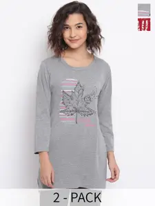 Duchess Women 2Pc Round Neck Lounge T-shirts