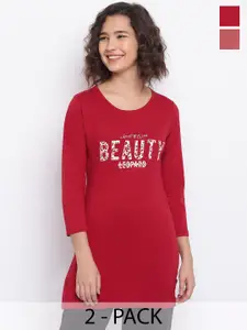 Duchess Pack Of 2 Printed Lounge Tshirts