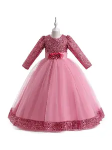 StyleCast x Revolte  Embellished Applique Gown Maxi Dress