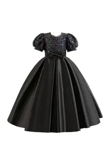 StyleCast x Revolte Floral Flared Sleeve Applique Fit & Flare Maxi Dress