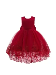 StyleCast x Revolte Applique Fit & Flare Maxi Dress