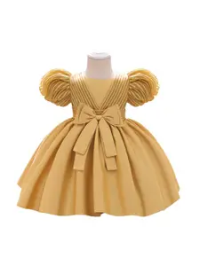 StyleCast x Revolte Puff Sleeve Fit & Flare Dress