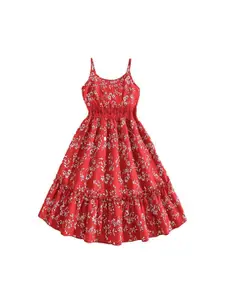 StyleCast x Revolte Floral Print Ruffled Maxi Dress