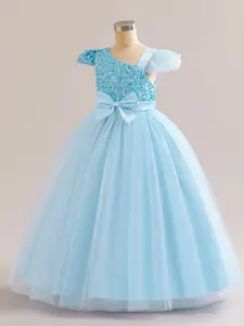 StyleCast x Revolte Girls Embellished Cap Sleeves Gown Dress