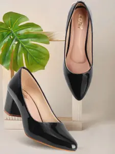 Colo Block Pointed Toe Pumps