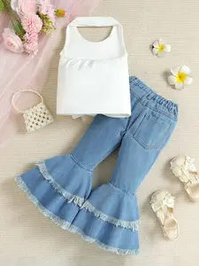 StyleCast x Revolte Girls Top with Palazzos