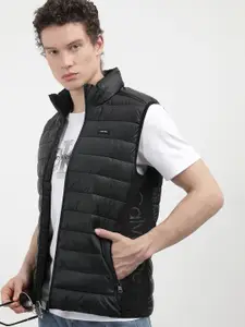 Calvin Klein Men Stand Collar Knitted Jacket