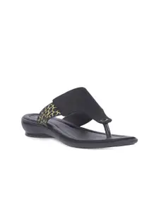 Bata Women Printed T-Strap Flats