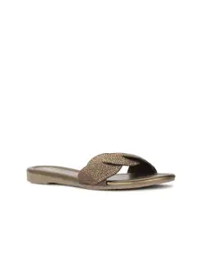 Bata Women Embellished Open Toe Flats