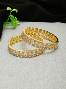 Anouk Set of 2 Gold-plated AD-Studded Bangles