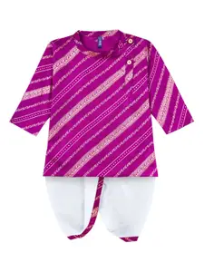 BAESD Boys Ethnic Motifs Printed Regular Kurta with Dhoti Pants