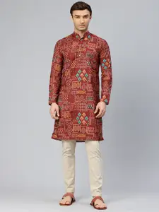 Majestic Man Men Ethnic Motifs Printed Pure Cotton Kurta