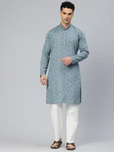 Majestic Man Men Ethnic Motifs Printed Pure Cotton Kurta