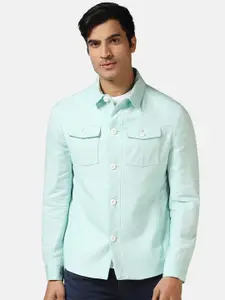 Blackberrys Men Longline Denim Jacket with Patchwork