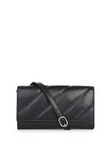 Calvin Klein Women Geometric Quilted PU Two Fold Wallet