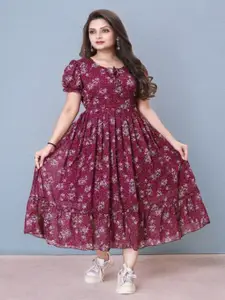 BAESD Floral Print Fit & Flare Maxi Dress