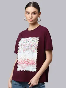 Global Republic Floral Print Cotton Top