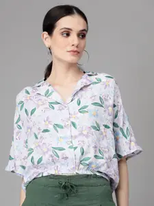 Global Republic Tropical Print Shirt Style Top