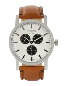 Timex Men Brass Printed Dial & Leather Straps Analogue Watch TWEG16605-JIT