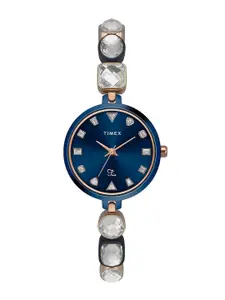 Timex Women Embellished Dial & Bracelet Style Straps Analogue Watch TWEL17303-JIT