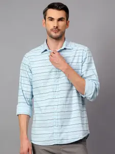 Cantabil Men Comfort Horizontal Stripes Opaque Striped Casual Shirt