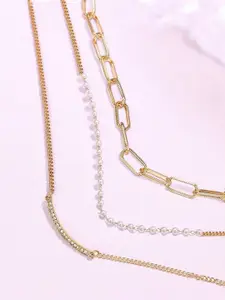 OOMPH Artificial Beads Layered Necklace