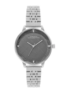French Connection Women Dial & Stainless Steel Bracelet Style Straps Analogue Watch FCN0100SM