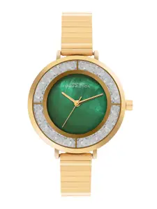 French Connection Women Embellished Dial & Stainless Steel Bracelet Style Straps Analogue Watch FCN087NGM