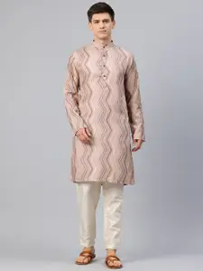 Luxrio Men Chevron Printed Kurta