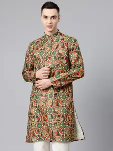 Luxrio Men Quirky Printed Mandarin Collar Kurta