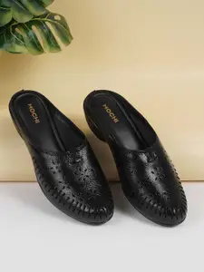 Mochi Textured Leather Wedge Pumps