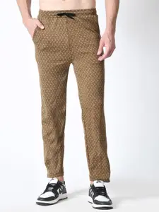 BAESD Men Checked Mid-Rise Track Pants