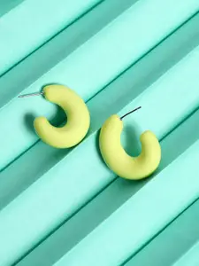 SOHI Contemporary Half Hoop Earrings