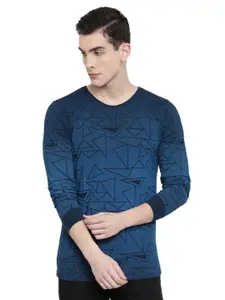 ADRO Men Typography Printed V-Neck Pockets T-shirt