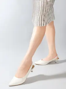 Carlton London Pointed Toe Kitten Heeled Pumps