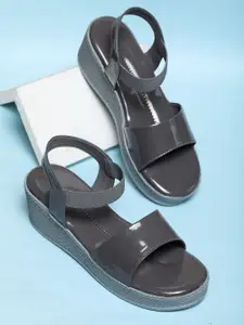 FABBMATE Open Toe Flatform Heels