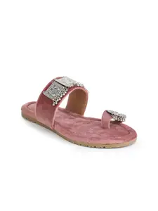 FABBMATE Women Embellished One Toe Flats