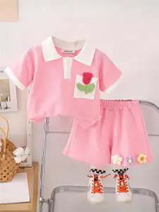 INCLUD Girls Embellished T-shirt With Shorts