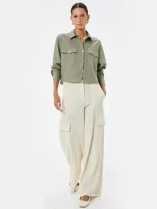 Koton Women Solid Opaque Casual Shirt