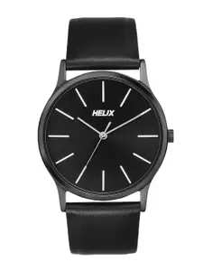 Helix Men Dial & Leather Straps Analogue Watch TW054HG04